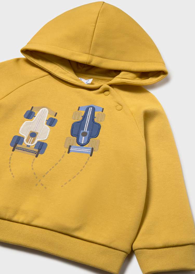 Mayoral Younger Boy Mustard Hooded Sweatshirt,