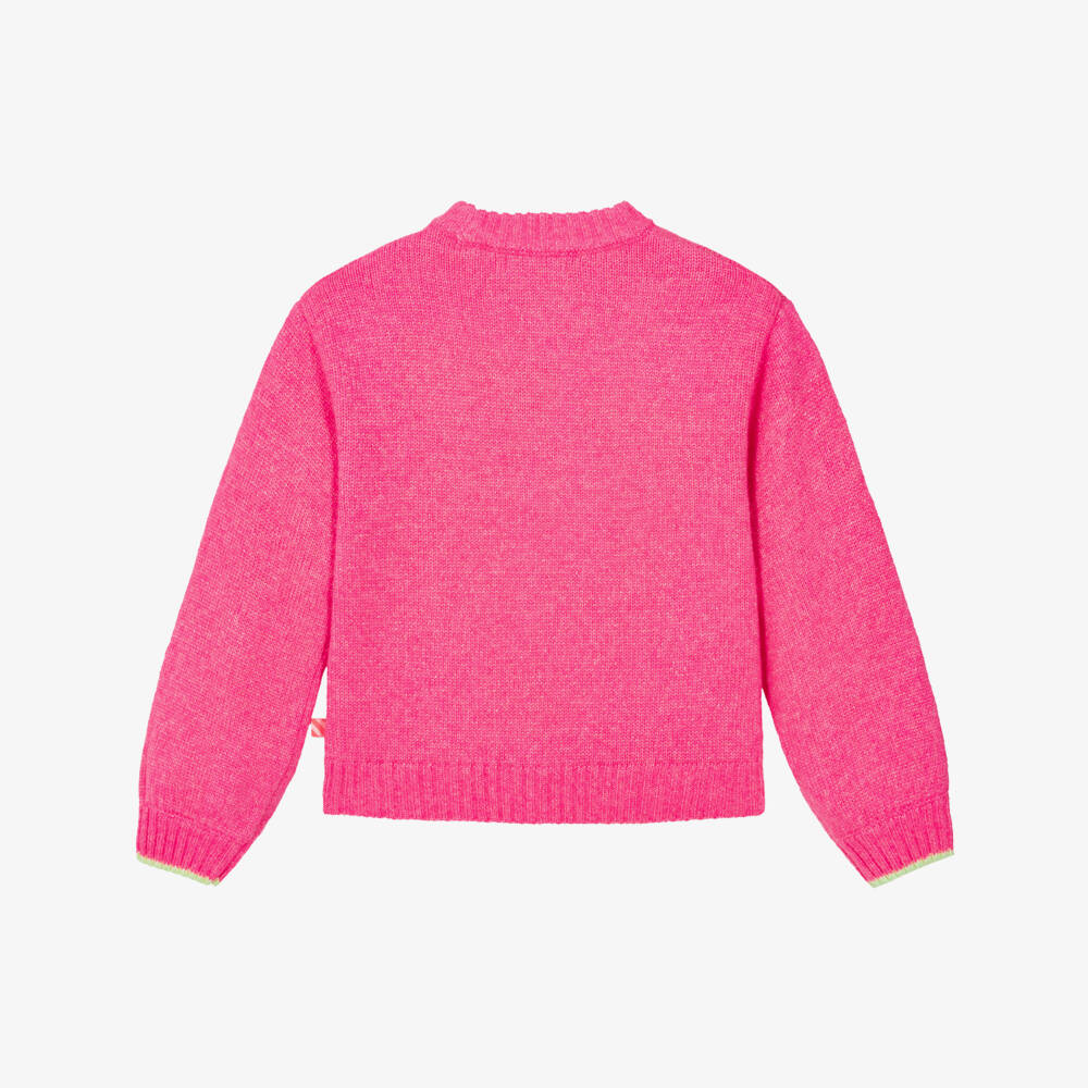 Billieblush Knitted Pink Love Confetti Sweater