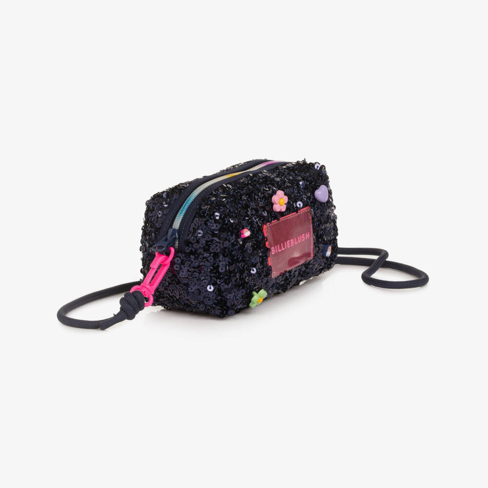 Billieblush Girls Navy Sequin Bag