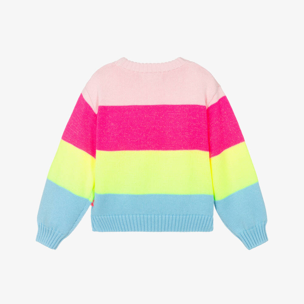 Billieblush Girls Colour Block Sequin Knit Jumper