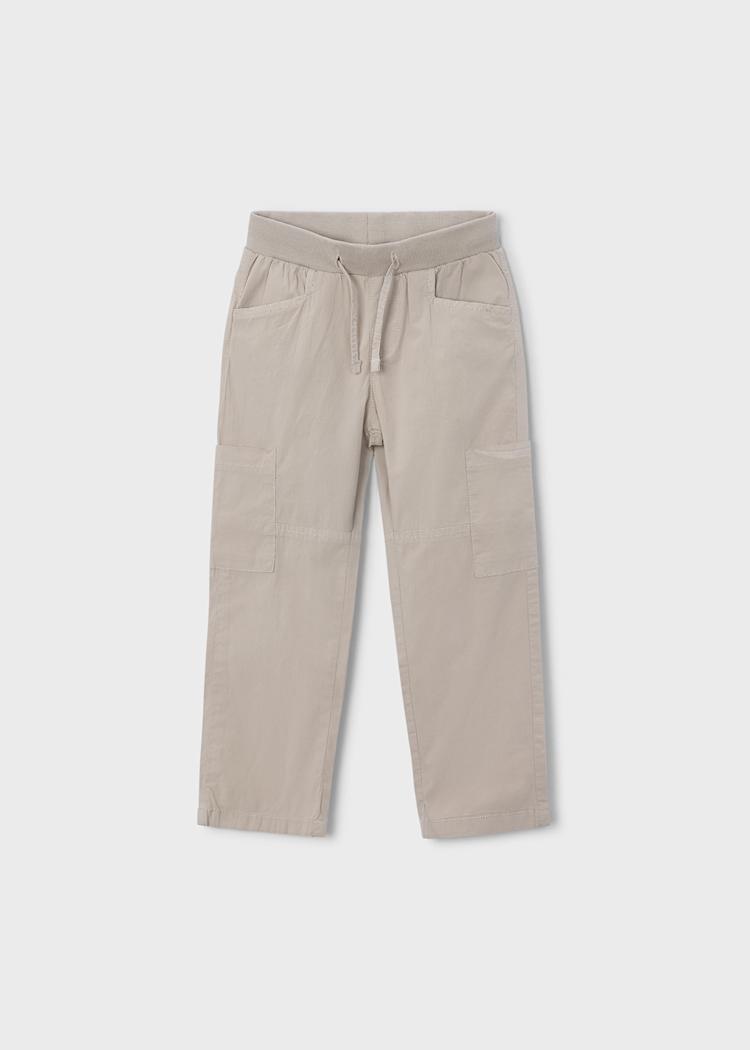Mayoral Boys Stone Cargo Trousers.