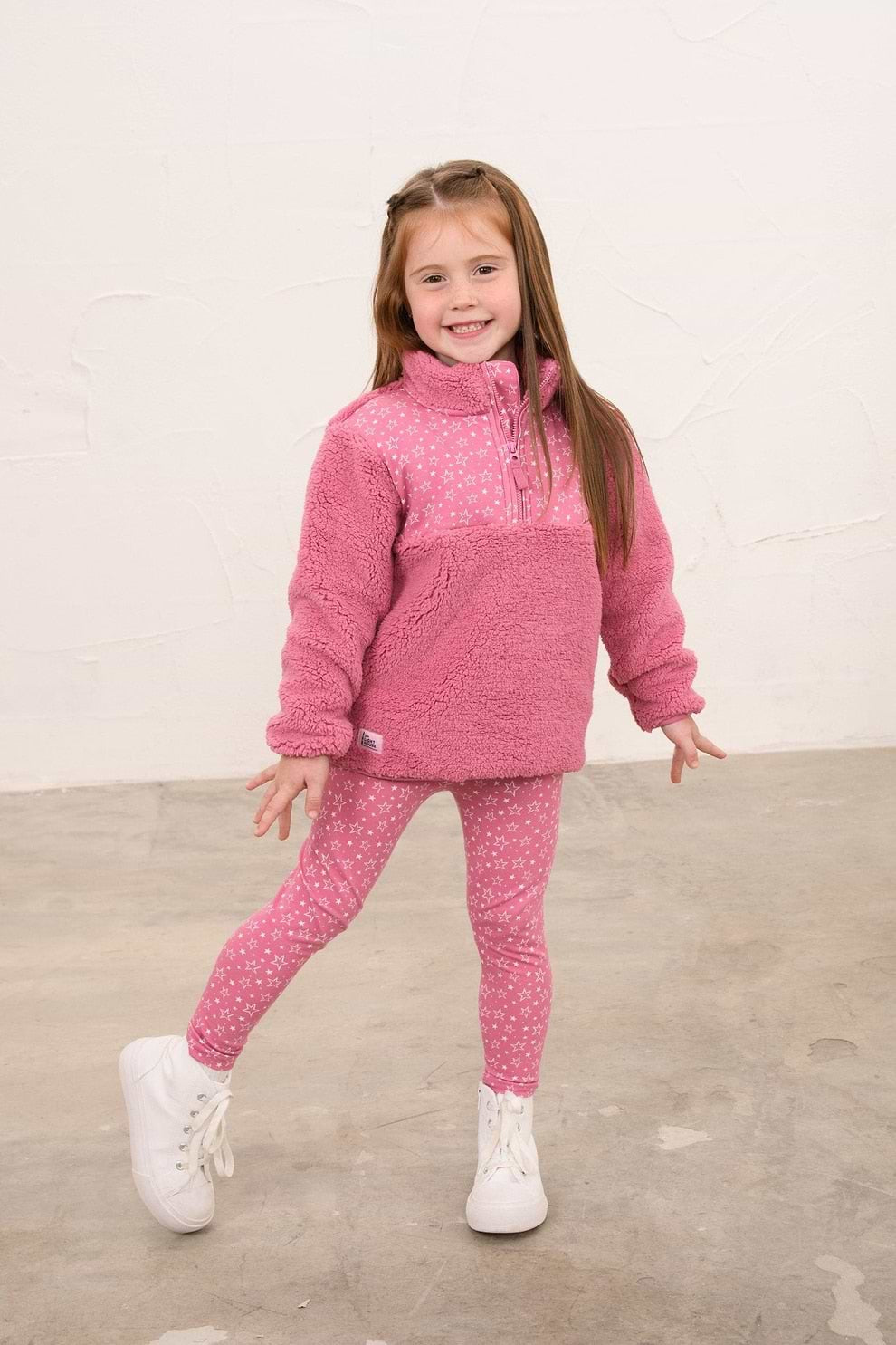 Lighthouse Girls Dusky Pink Star Cassie Fleece
