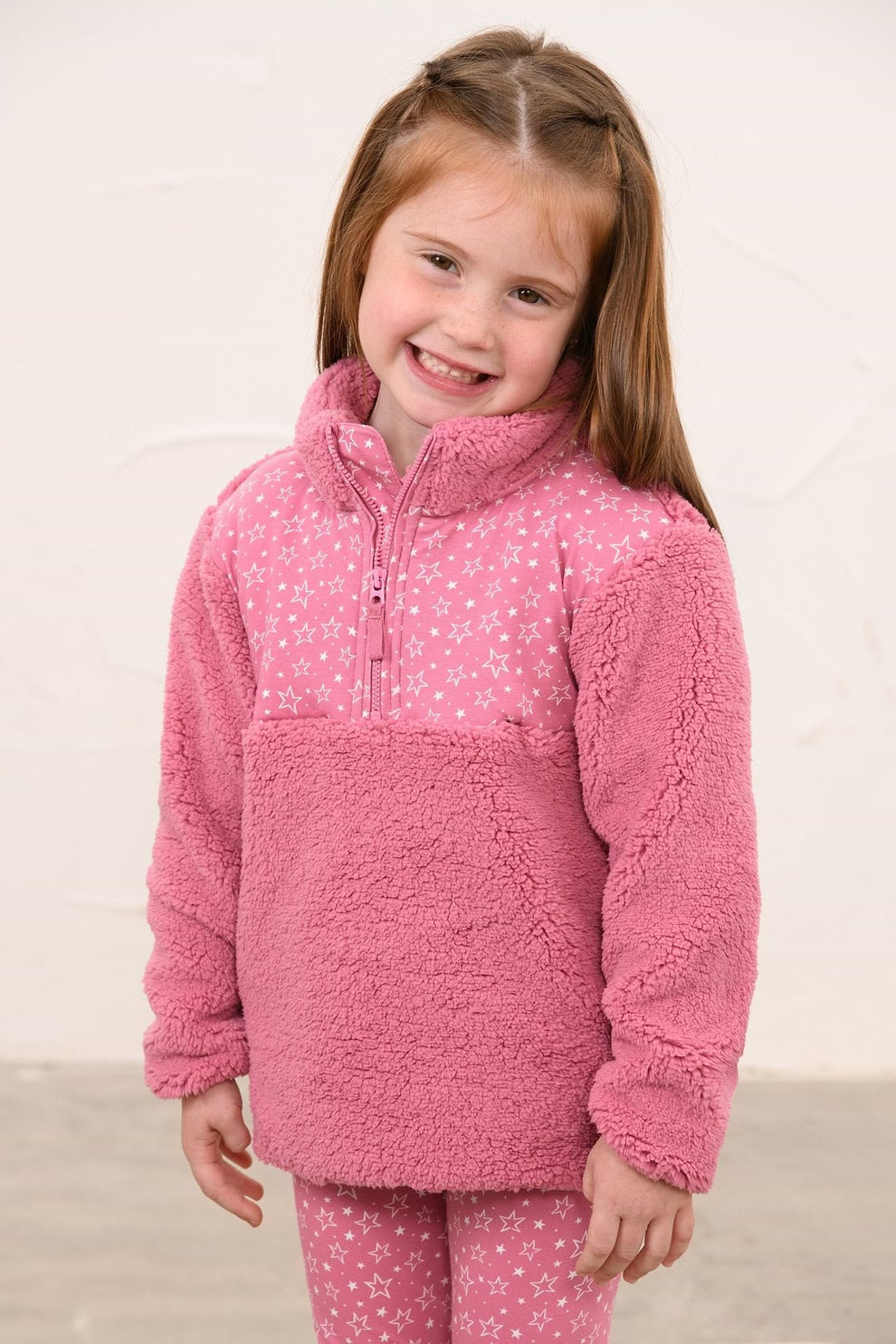 Lighthouse Girls Dusky Pink Star Cassie Fleece