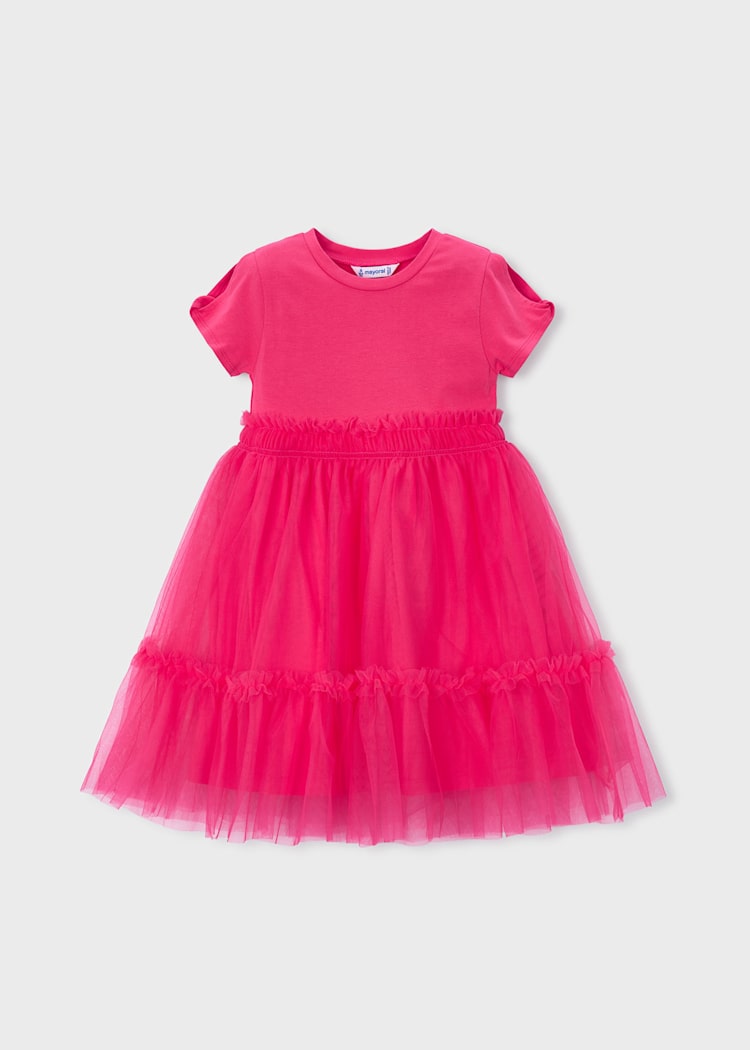 Mayoral Girls Bright Coral Tutu Dress