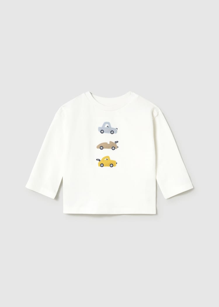 Mayoral Younger Boys Long Sleeve Cars T-Shirt
