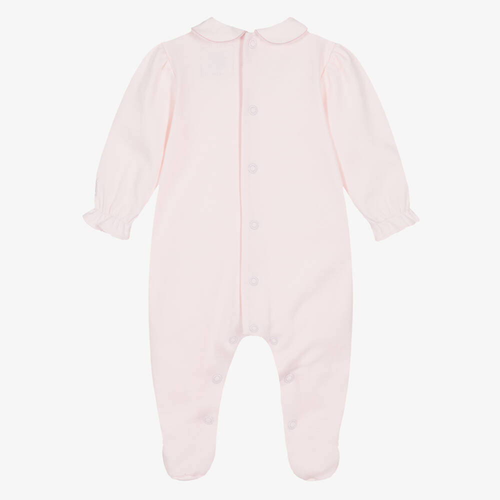Emile Et Rose-Girls Pink Floral Collar Kelly Baby Grow