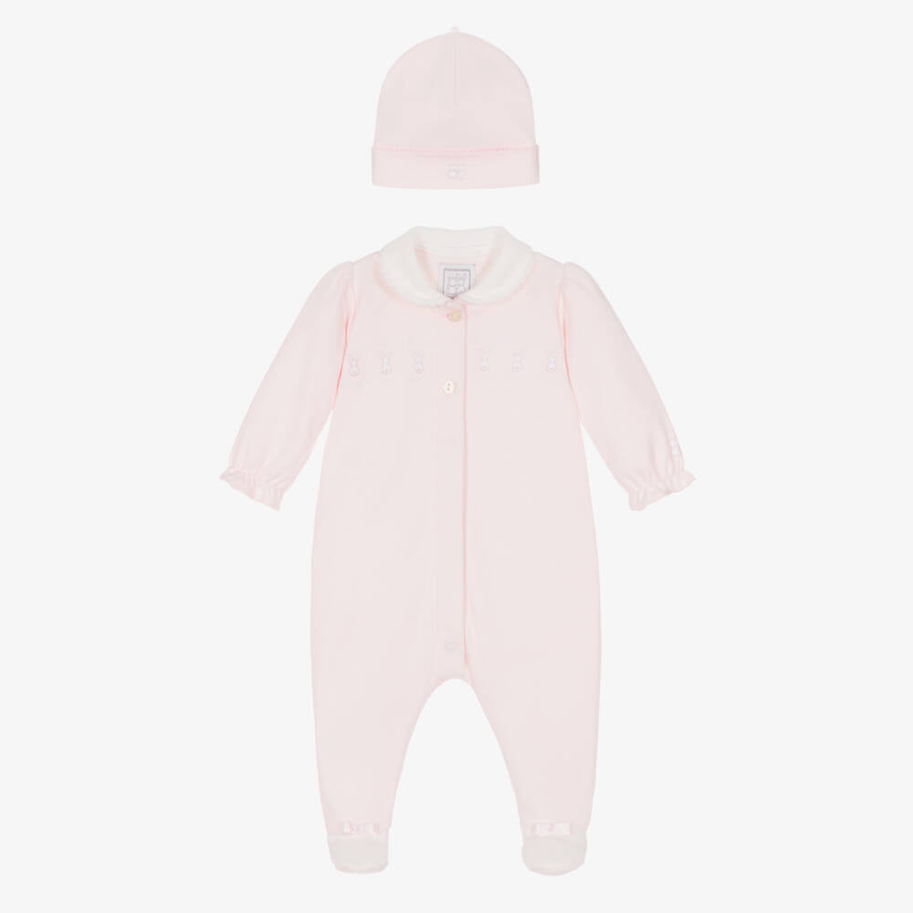 Emile Et Rose Helen Pink Cotton Baby Suit .