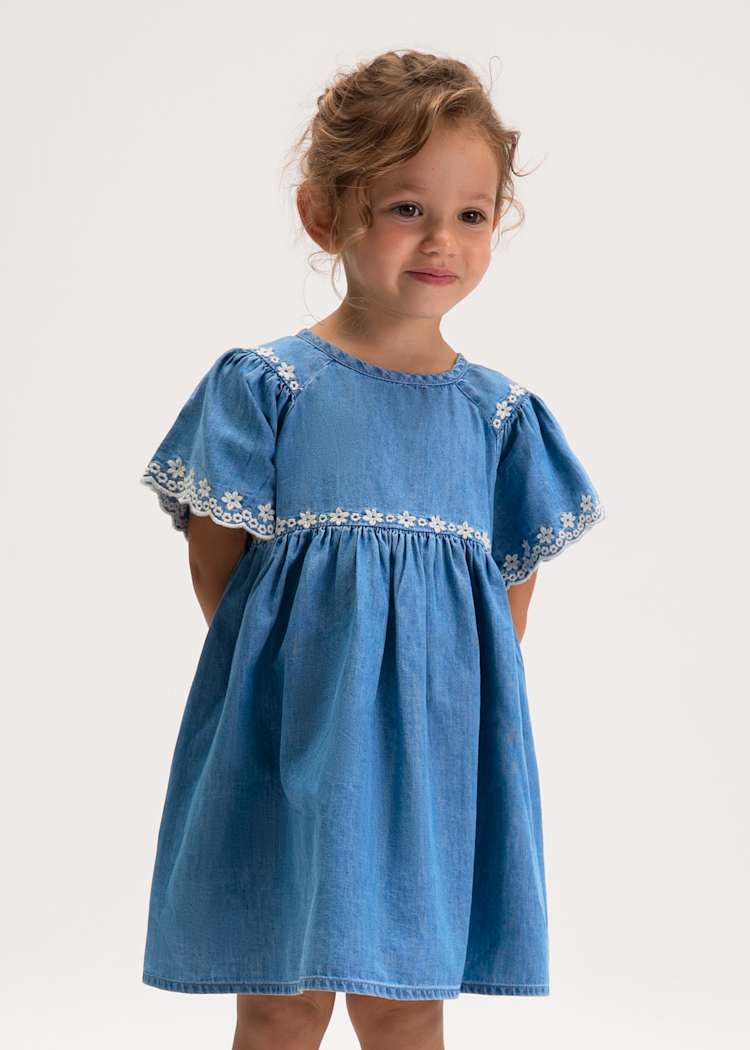 Mayoral Girls Dress With Embroidered Details 3927 082