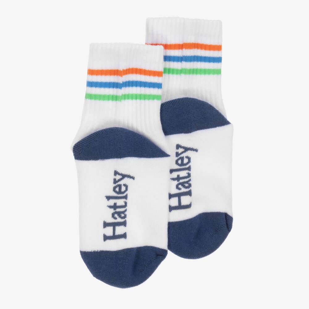 Hatley Boys White Striped Socks