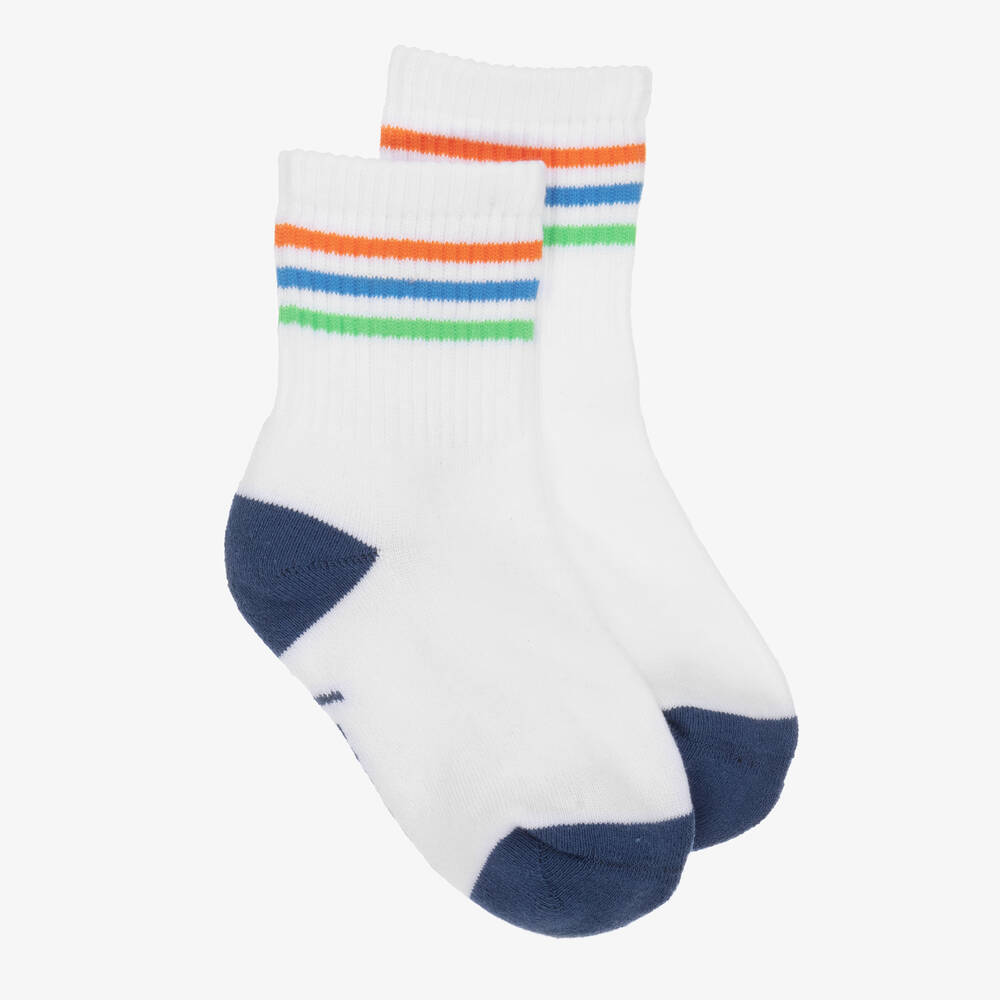 Hatley Boys White Striped Socks