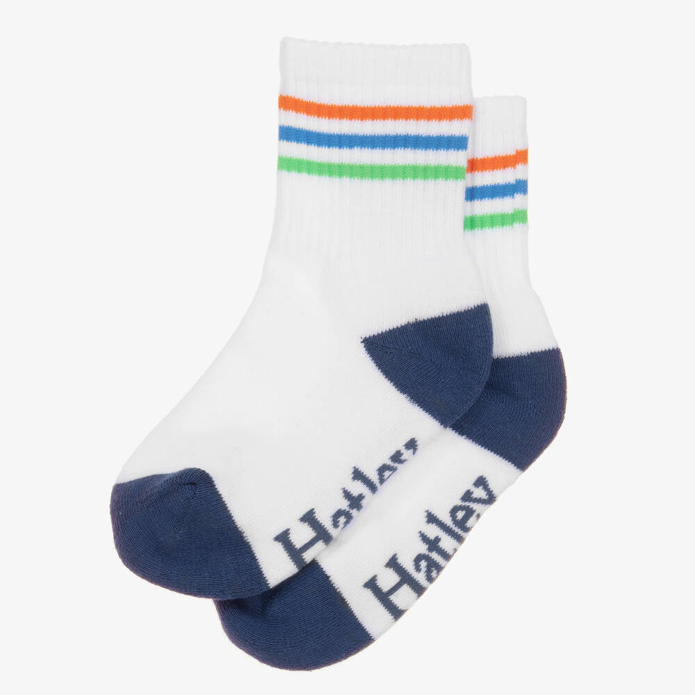 Hatley Boys White Striped Socks
