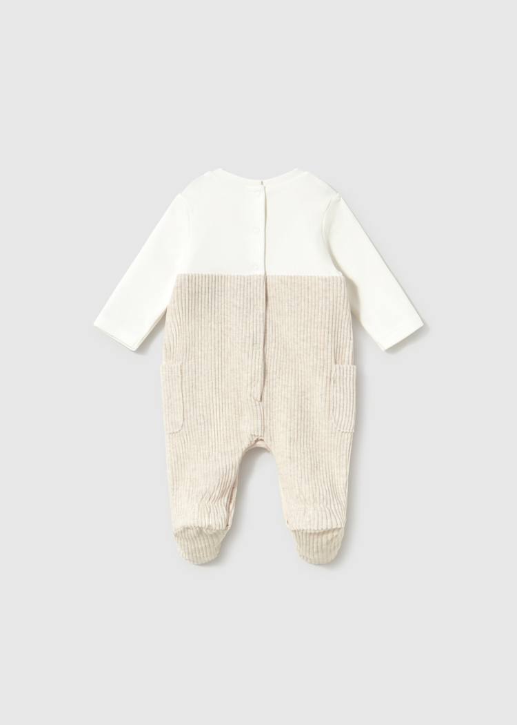 Mayoral Baby Boy Beige Sheep Dungaree Outfit