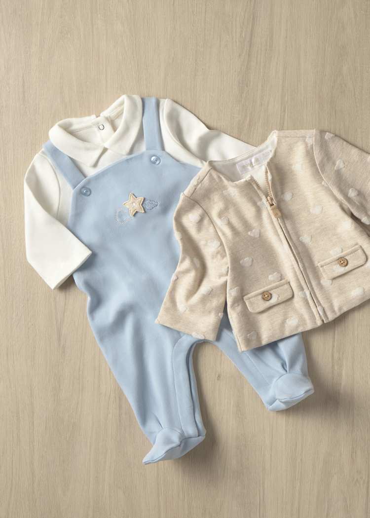 Mayoral Younger Boys Dungarees With Stamp Jacket.