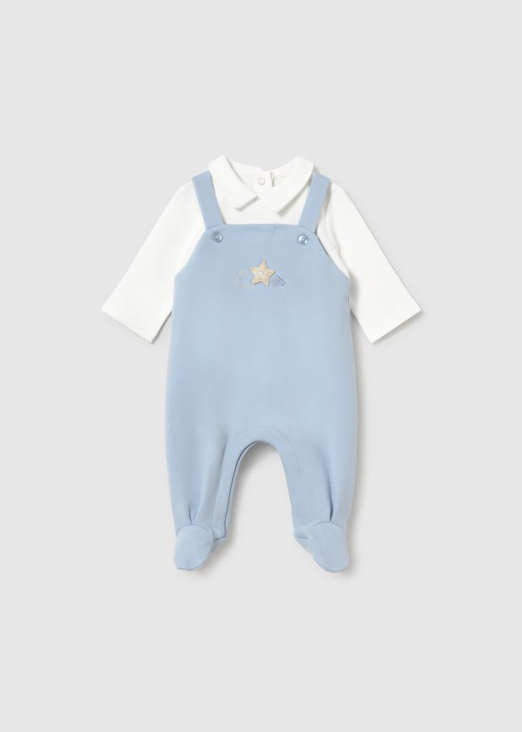 Mayoral Younger Boys Dungarees With Stamp Jacket.