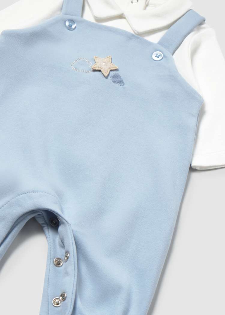 Mayoral Younger Boys Dungarees With Stamp Jacket.