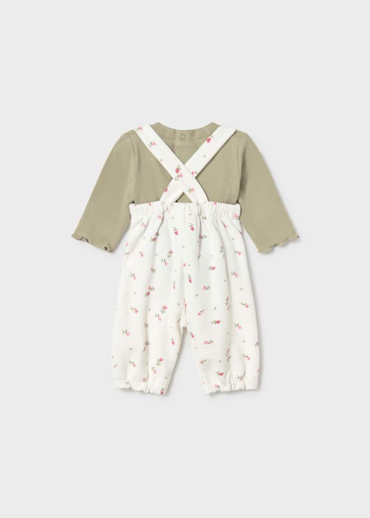 Mayoral Baby Girls Floral Dungaree Set