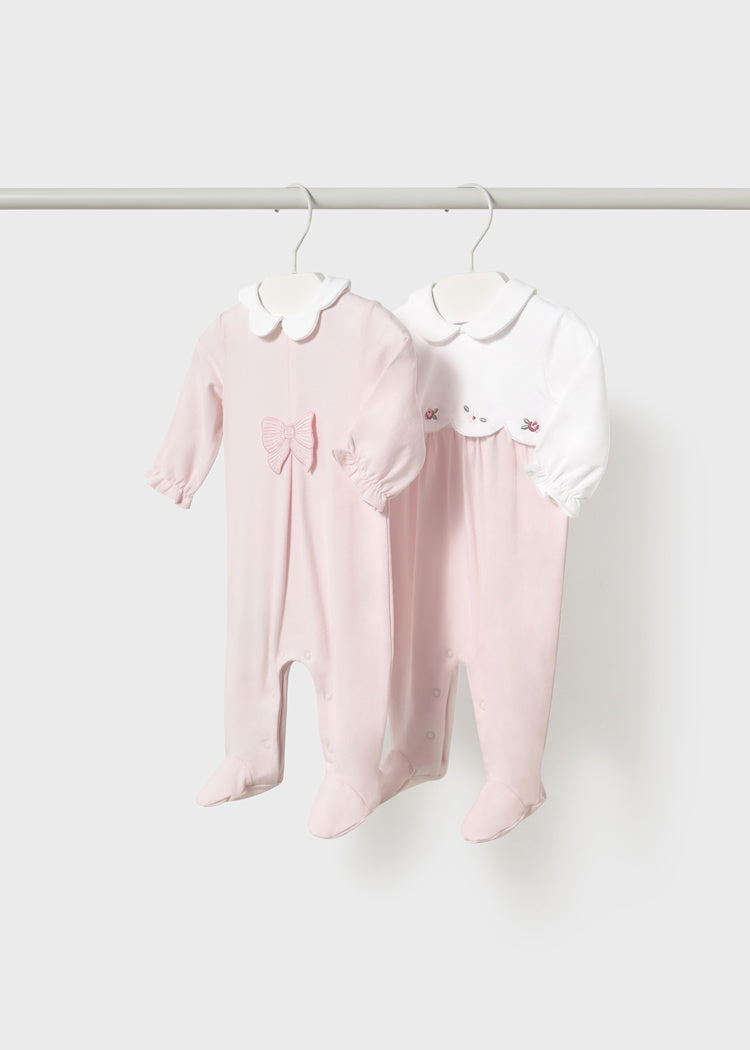Mayoral Baby Girl Set Two Rompers.