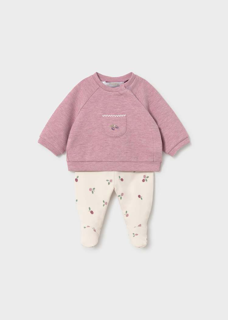 Mayoral Baby Girls Mauve Floral Outfit