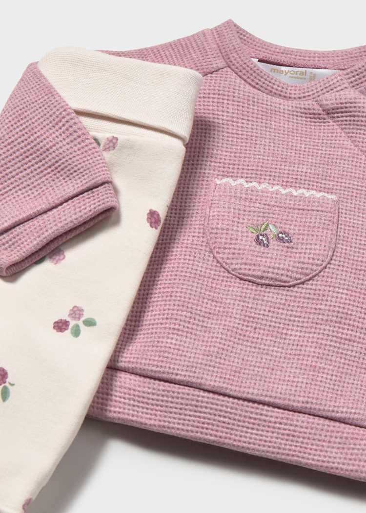 Mayoral Baby Girls Mauve Floral Outfit