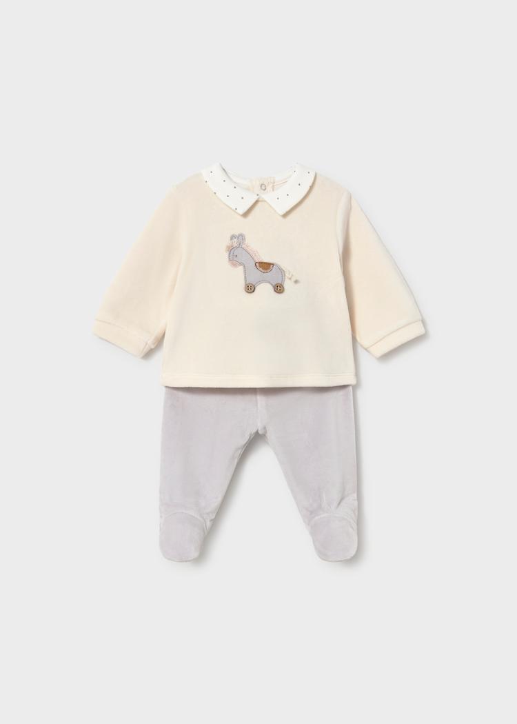 Mayoral Baby Velour 2 Piece Outfit Set