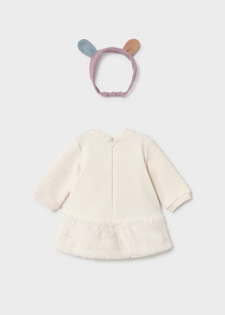Newborn Girl Mock Bag Dress With Headband