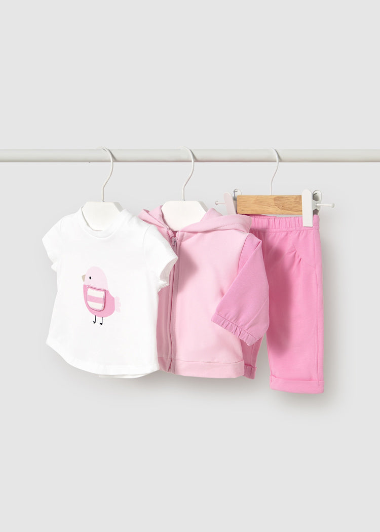 Mayoral New-Born Baby Girl Bubble-gum Tracksuit (2-4 months, 6-9)
